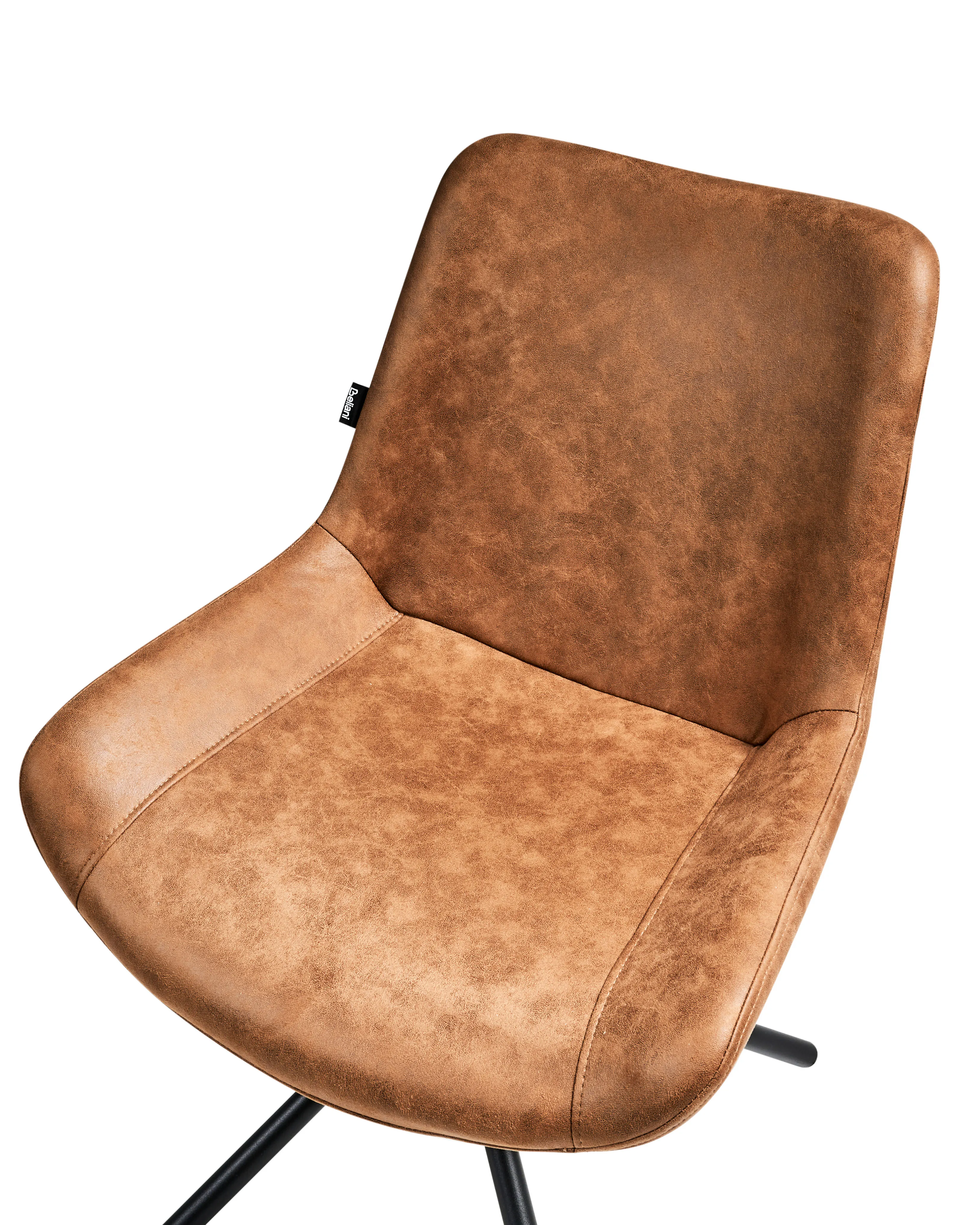 Set van 2 eetkamerstoelen HAILEY Kunstsuède Goudbruin