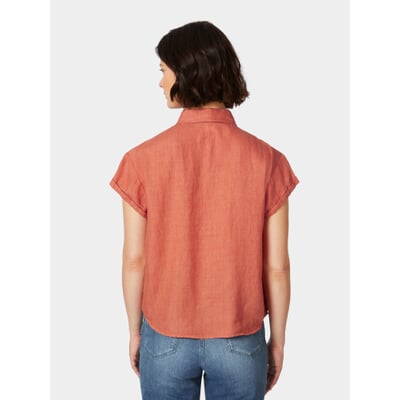 Damenbluse Kurzarm, Orange