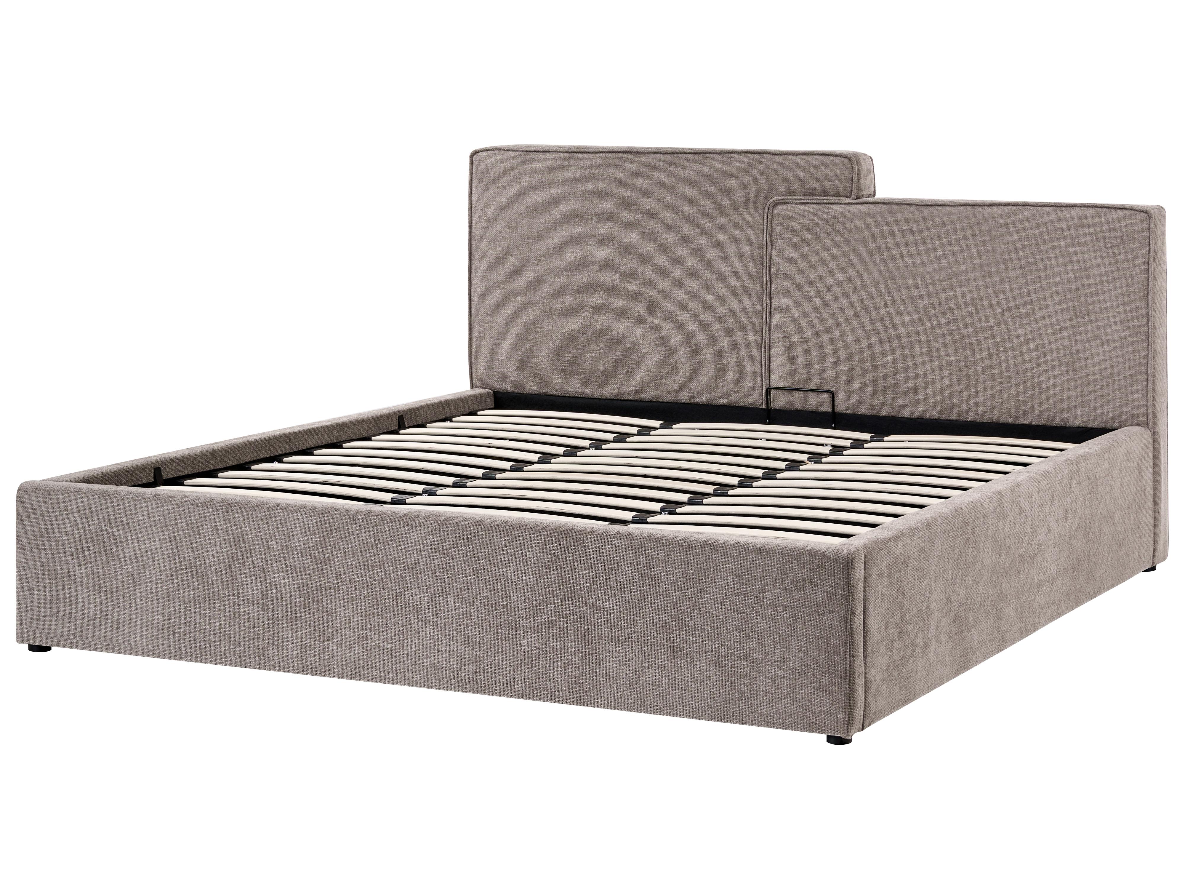 Bed met opbergruimte Stof LAGARDE 180 x 200 cm Taupe