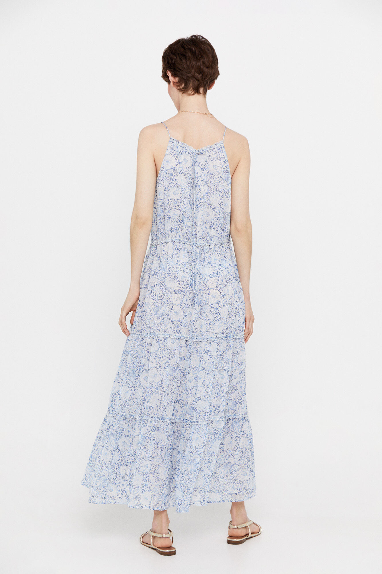 Vestido maxi sustentável - Multicolorido
