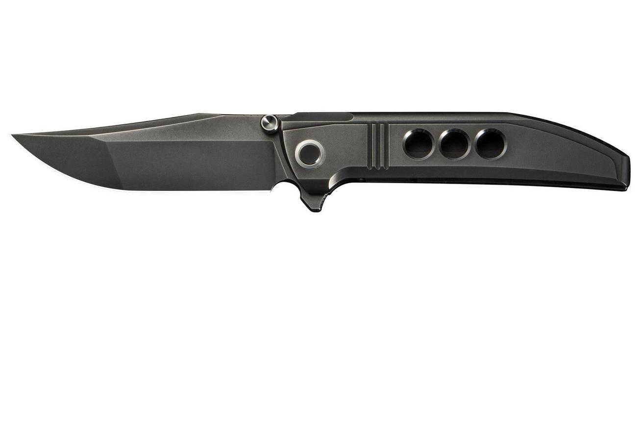 WE Knife Ezinta WE22041-3 Polished Gray Böhler M390, Polished Grey Titanium, zakmes