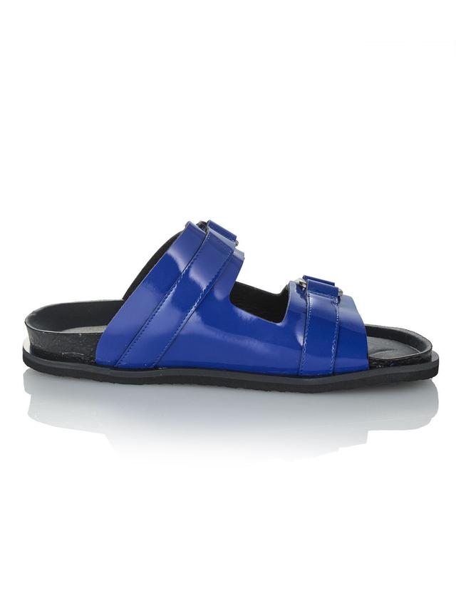 Pantolette in Lack-Optik