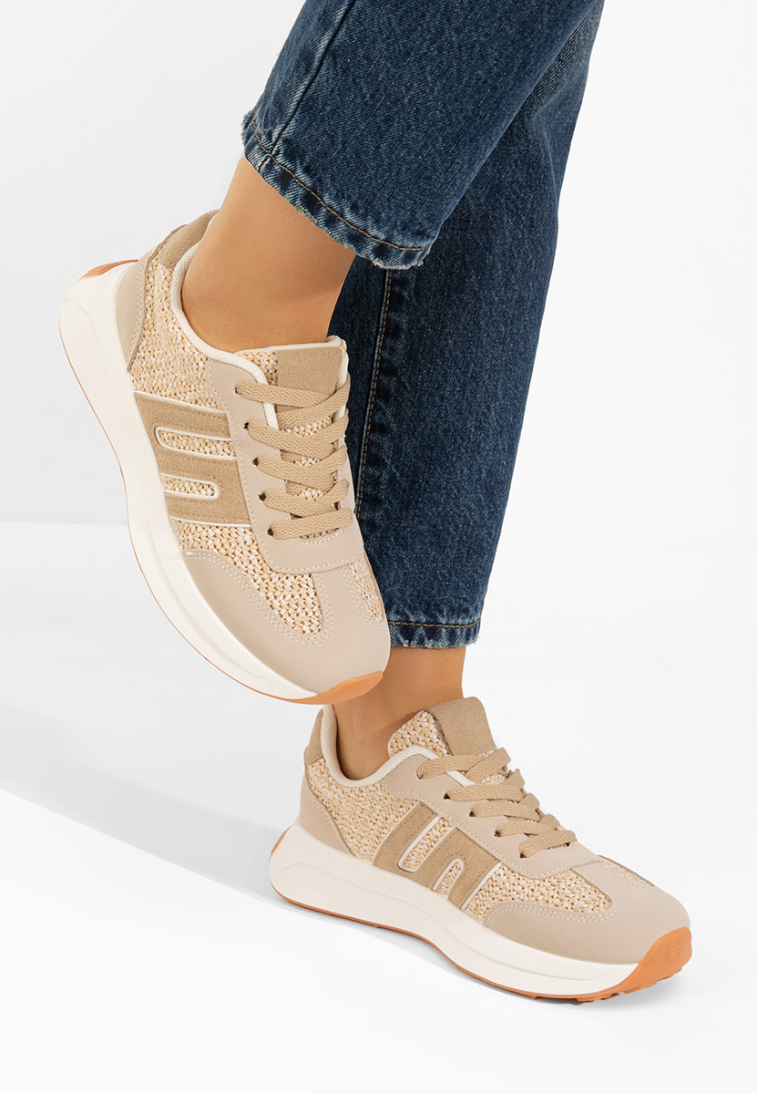 Baskets pour femme beige Roksana V5
