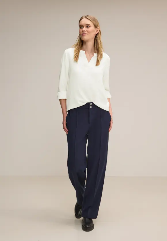 Tunikabluse mit Struktur - off white