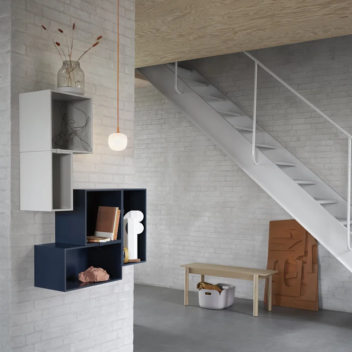 Muuto - Rime Pendelleuchte Ø 12 cm, opal / deep red