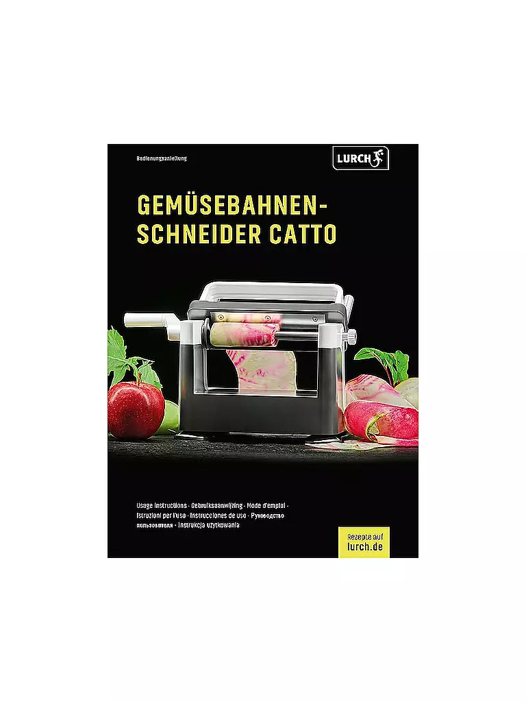 LURCH Gemüsebahnen-Schneider Catto iron grey/weiß weiss