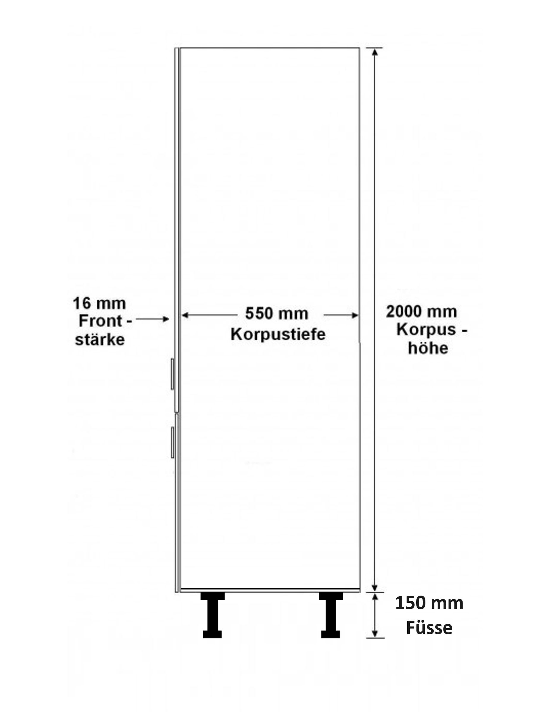 Küche NESSA & AVA 220+120 cm Anthrazit Eiche Artisan Küchenzeile Küchenblock