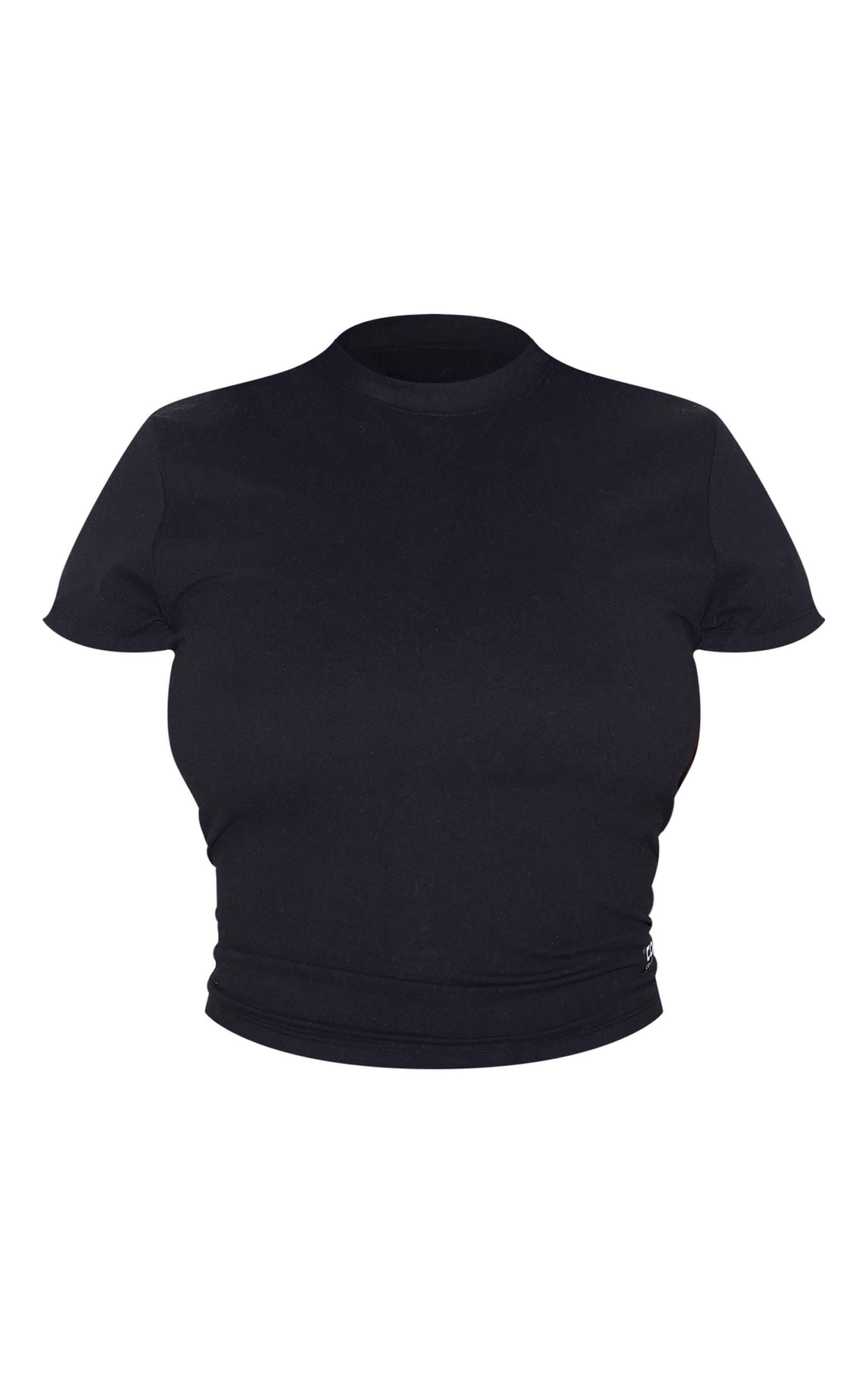 Noir T-shirt Long Ajustant À Patte De La Collection Core Plus Basic