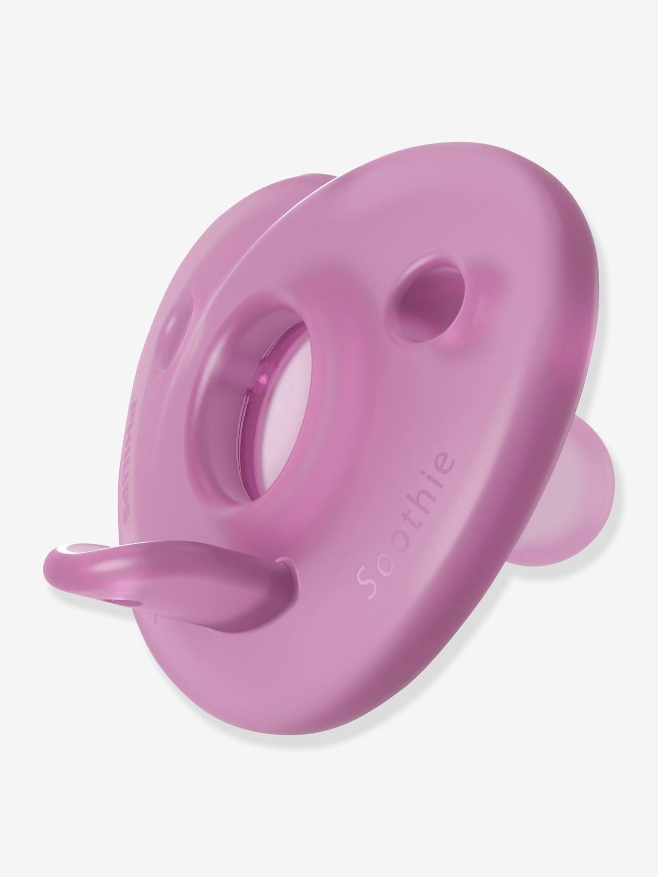 Pacote com 2 chupetas Philips AVENT Soothie Heart para recém-nascidos, rosa claro liso.