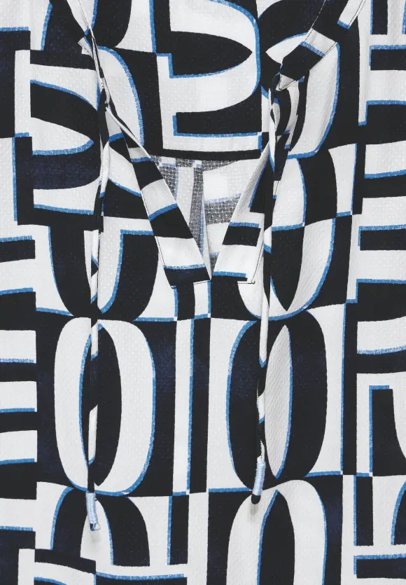 Tunikabluse mit Print - universal blue