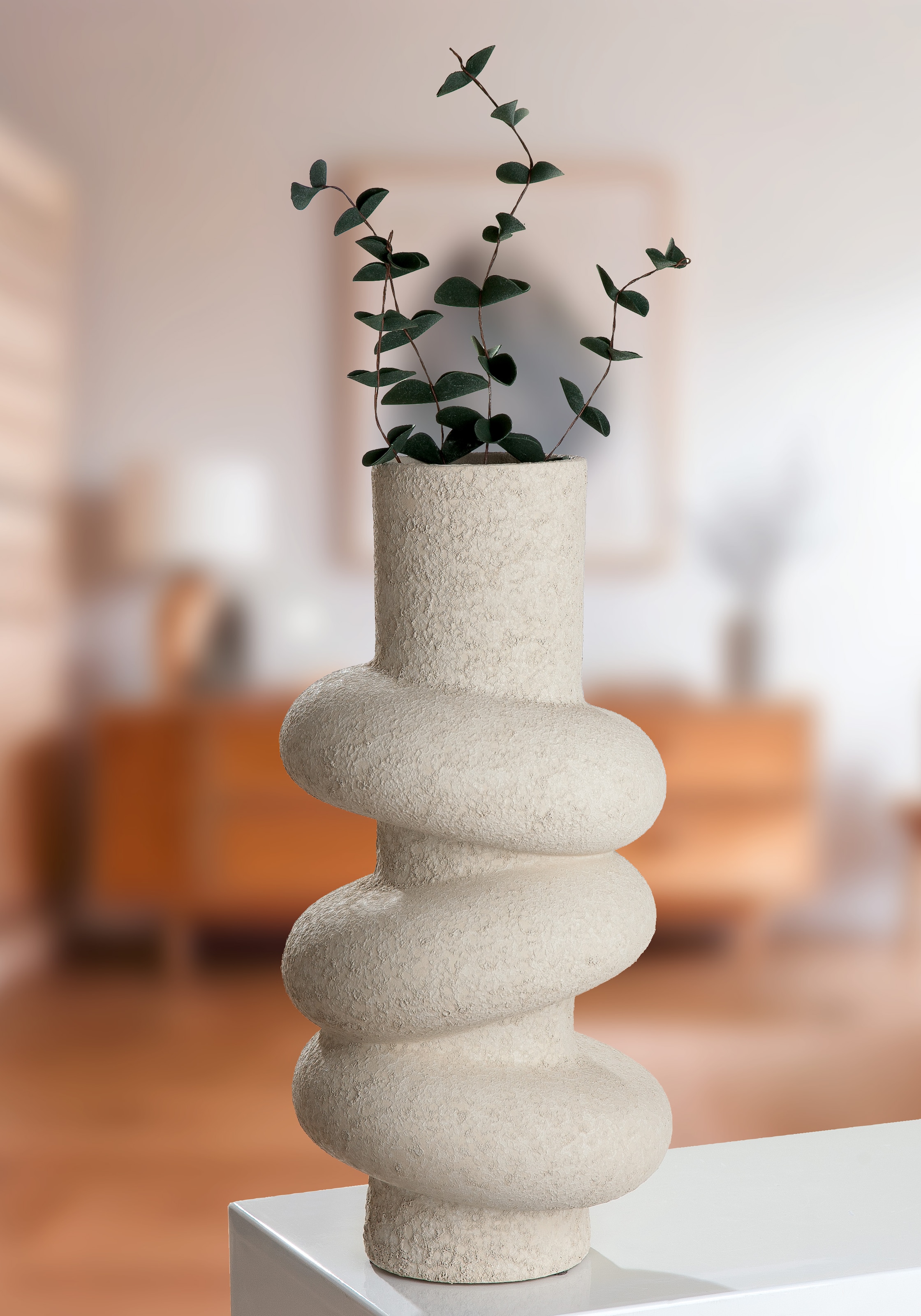 homsy by Ana Johnson Tischvase »Floriva, 40x18,5cm, strukturierte, matte Oberfläche« hochwertige Keramik aus einer traditionellen Manufaktur,Made in Europe