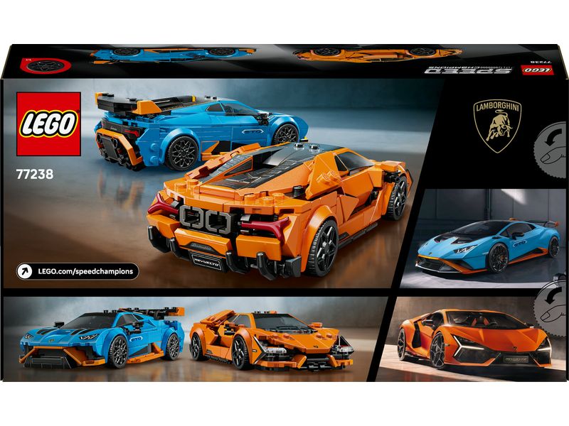 LEGO® Speed Champions Lamborghini Revuelto und Huracán STO Faszinierendes Bauerlebnis