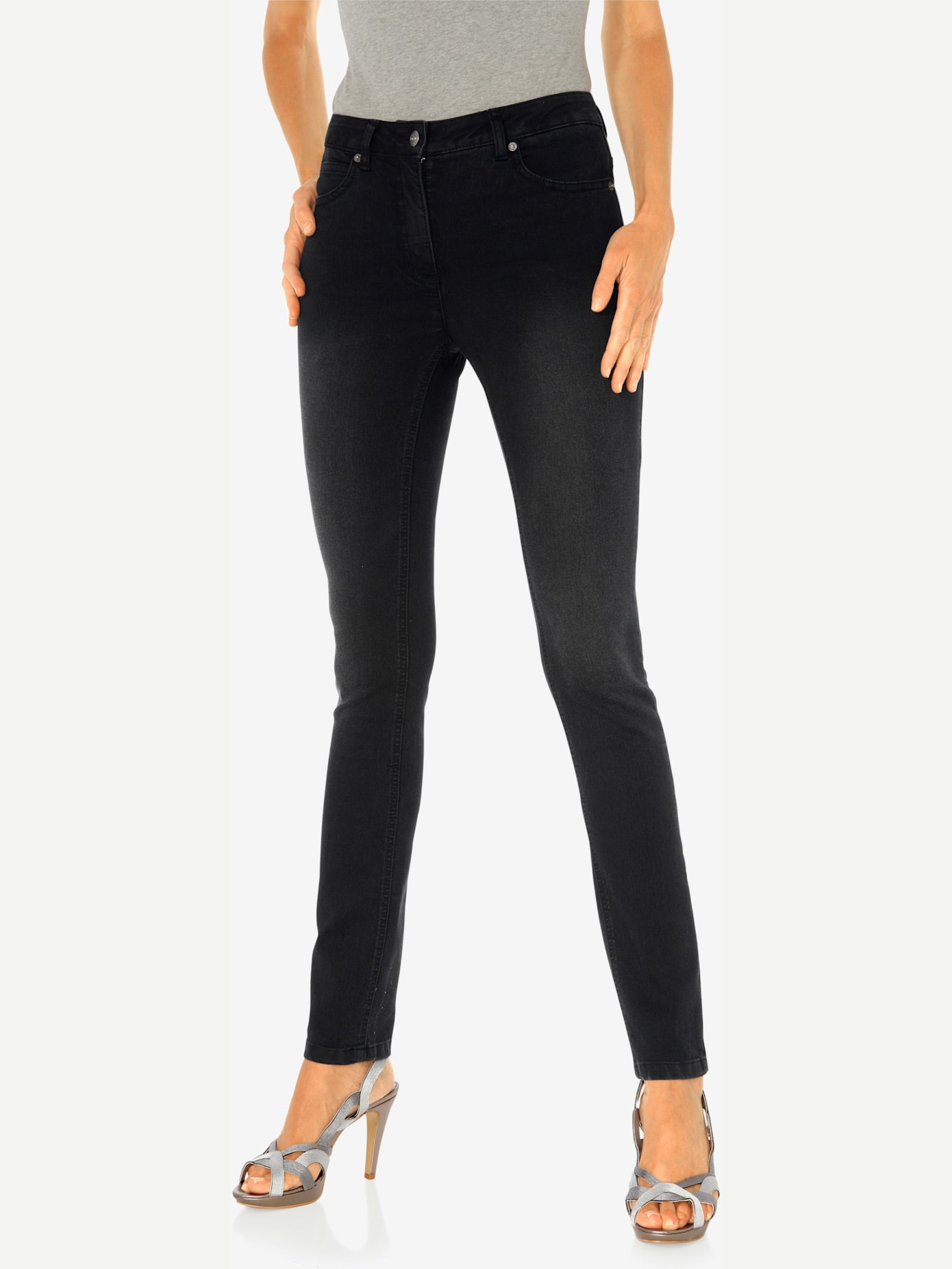 Jeans effet ventre plat coupe skinny tendance
