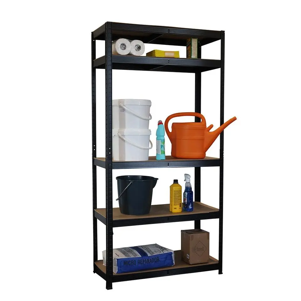 Stellingkast / Magazijnstelling - Zwart - 5 planken