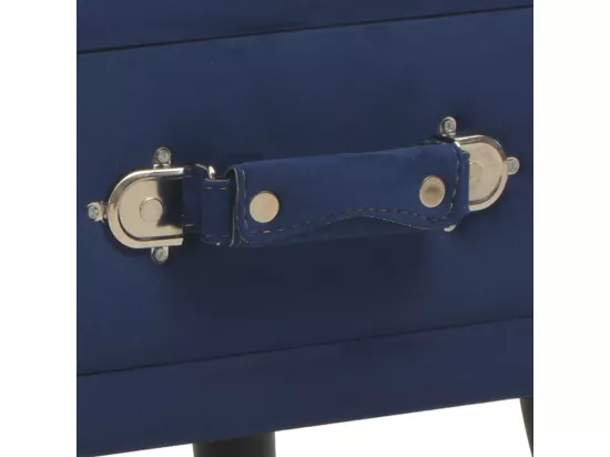 Table de chevet Bleu 40x35x40 cm Velours