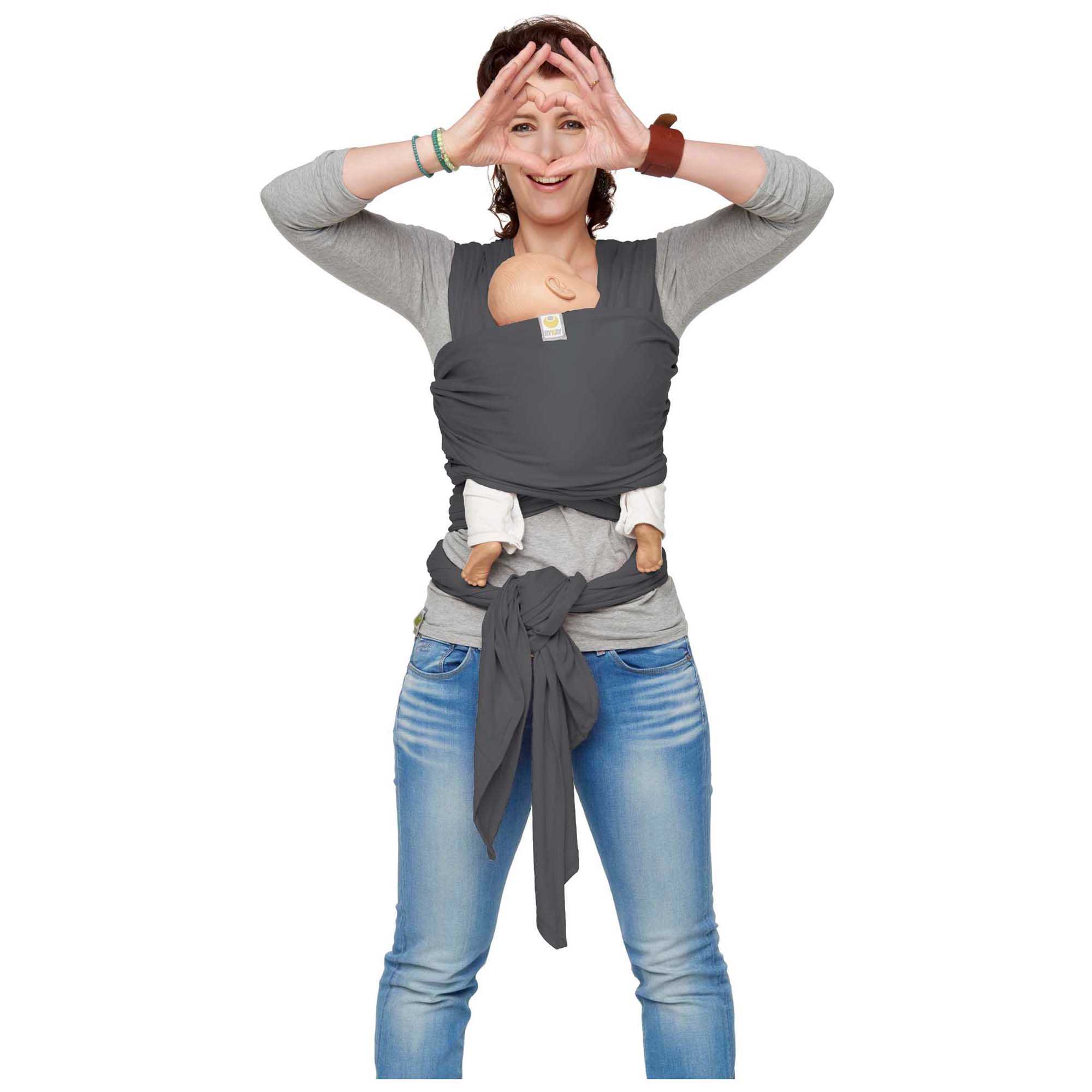ByKay Stretchy Wrap Deluxe draagdoek Anthracite