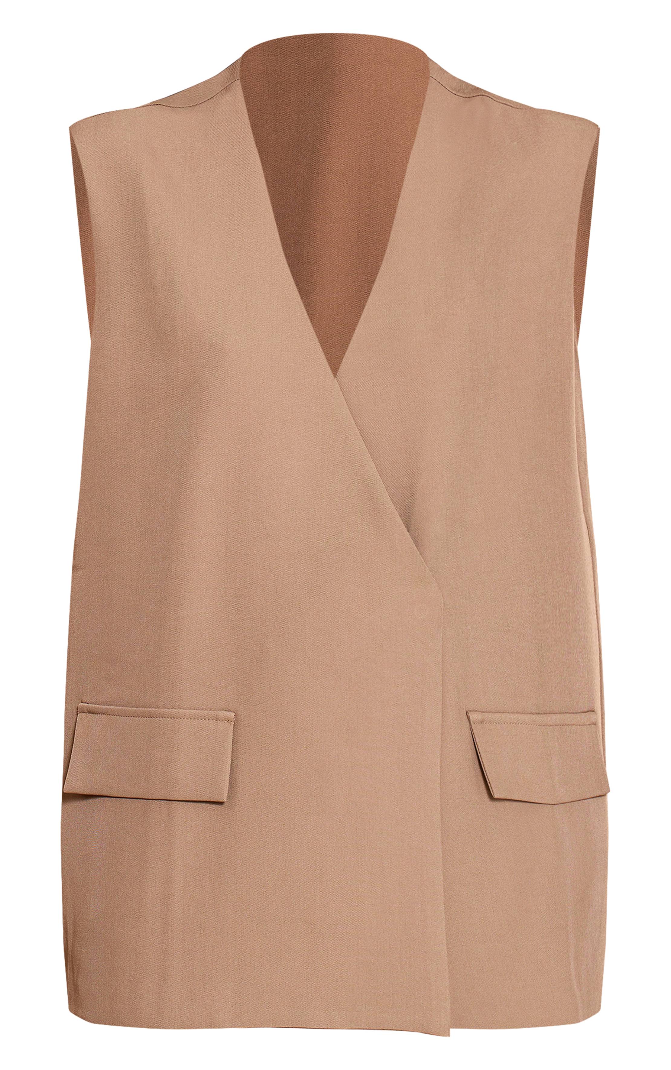 Champignon Gilet Long Oversize À Coupe Carrée