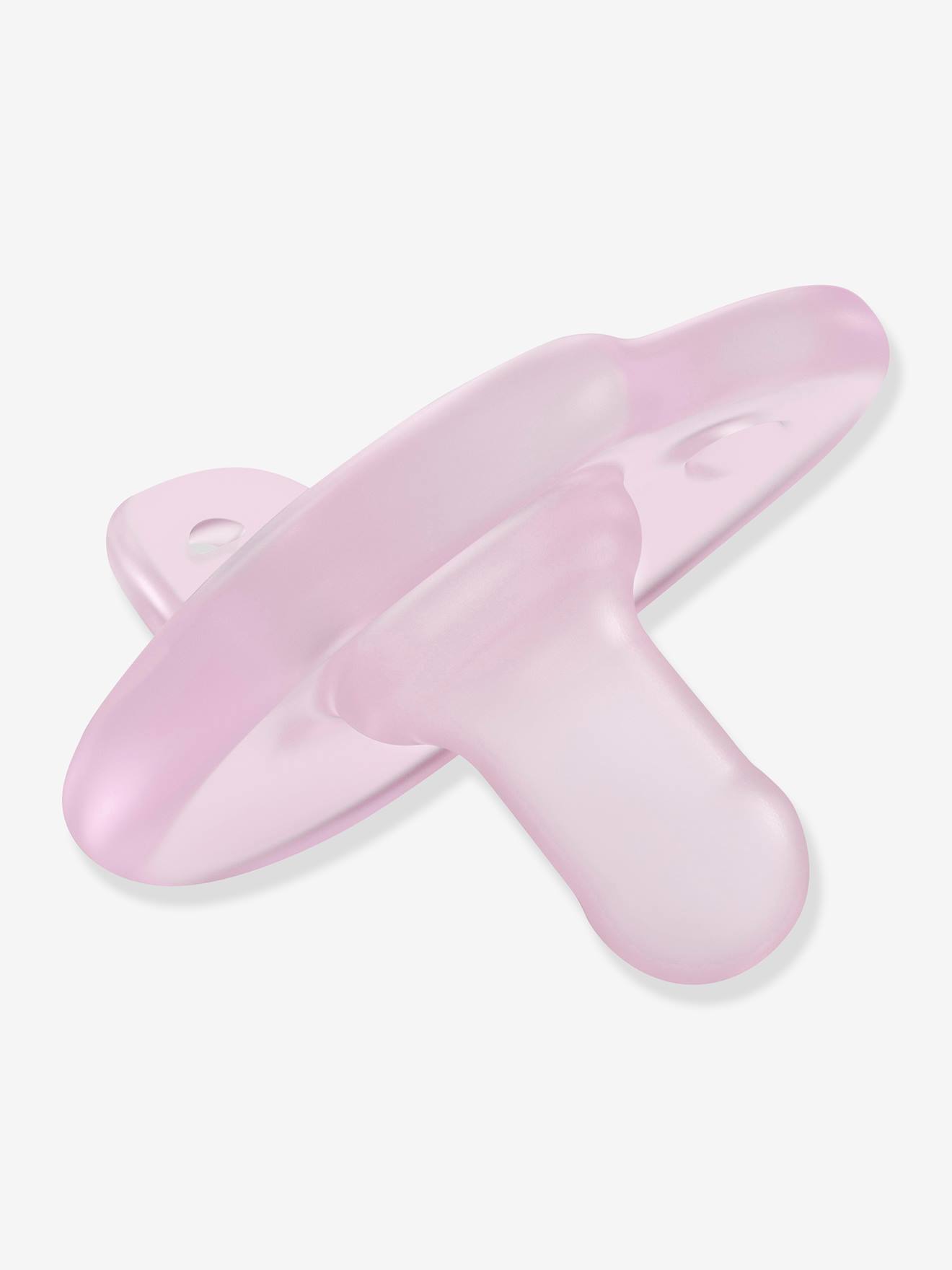 Pacote com 2 chupetas Philips AVENT Soothie Heart para recém-nascidos, rosa claro liso.