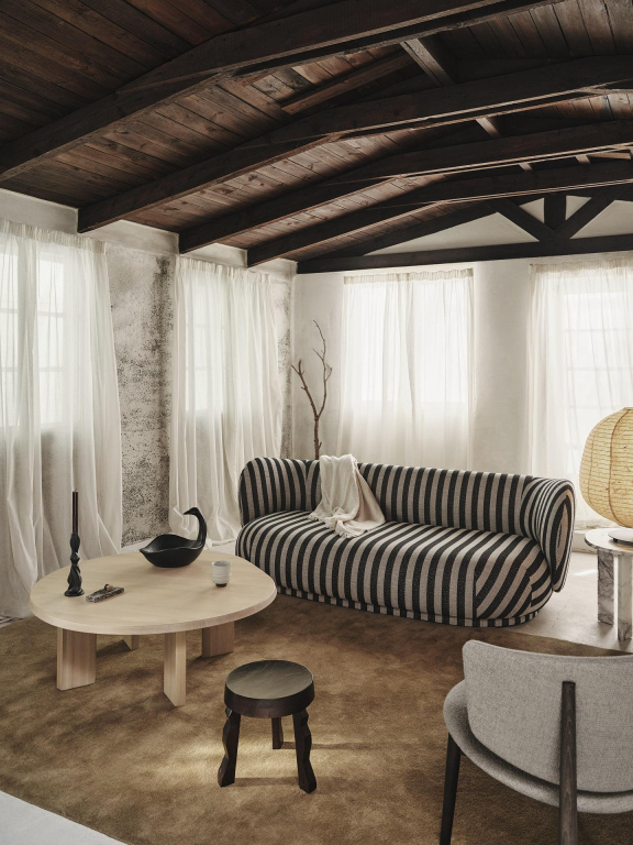 Ferm Living Tarn salontafel wit geolied beuken