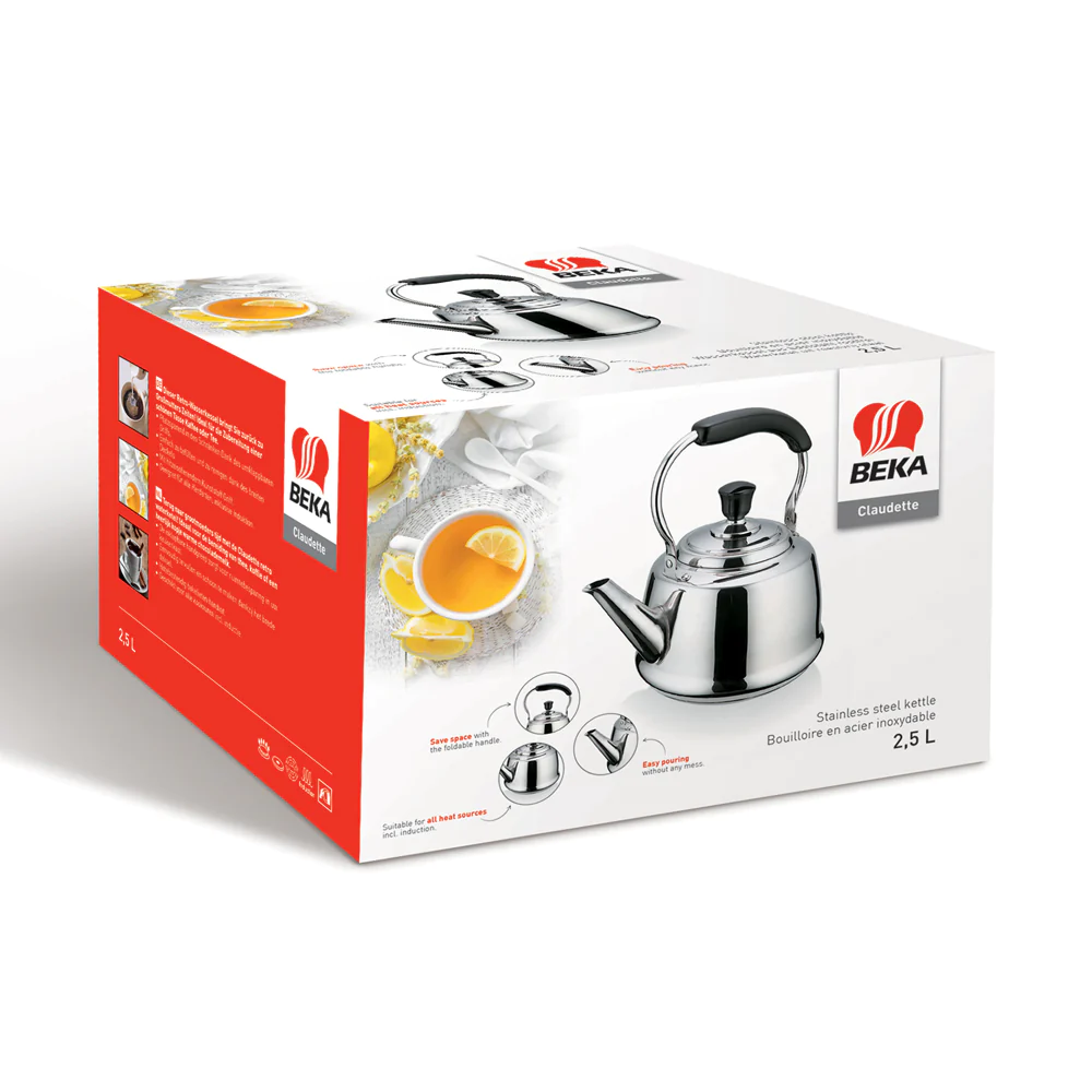 Bouilloire Claudette 2,5 l en inox Beka