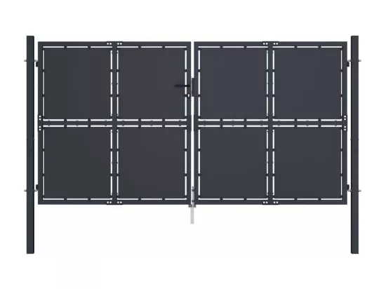 Portail de jardin Acier 300x150 cm Anthracite