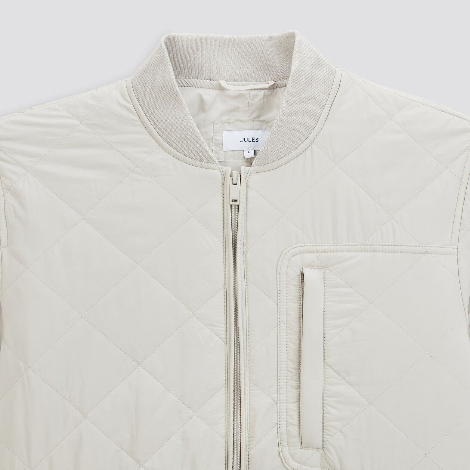 Blouson matelassé zippé Blanc