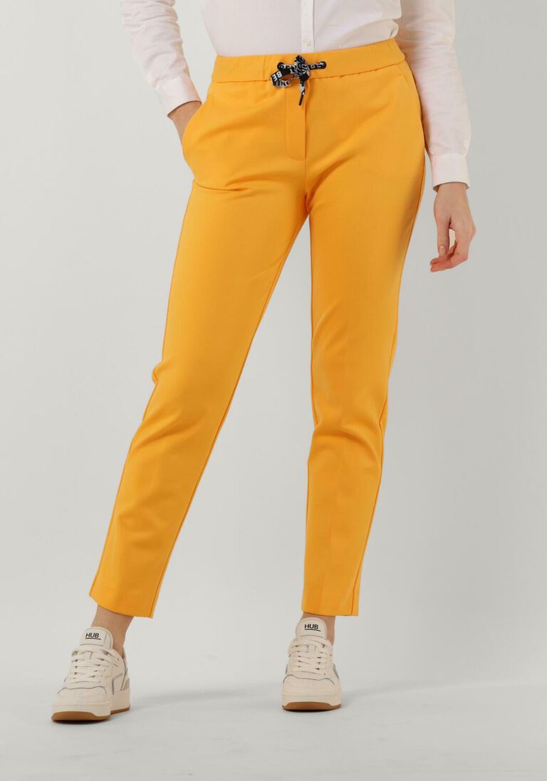 BEAUMONT oranje beaumont pantalon pants chino double jersey