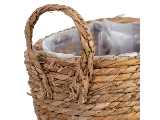 Panier ovale en corde avec anses 31x21x13h cm
