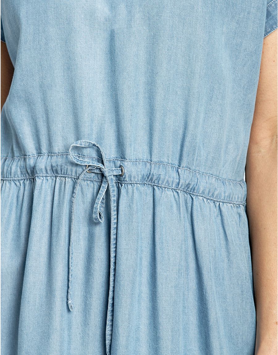 Robe à volants en lyocell