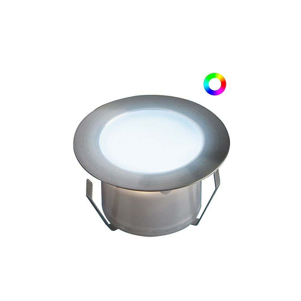 10 spots led à encastrer - rgb - telecommande + transformateur 30w - siros ø60mm - ø perçage 41mm - plug & play - dimmable