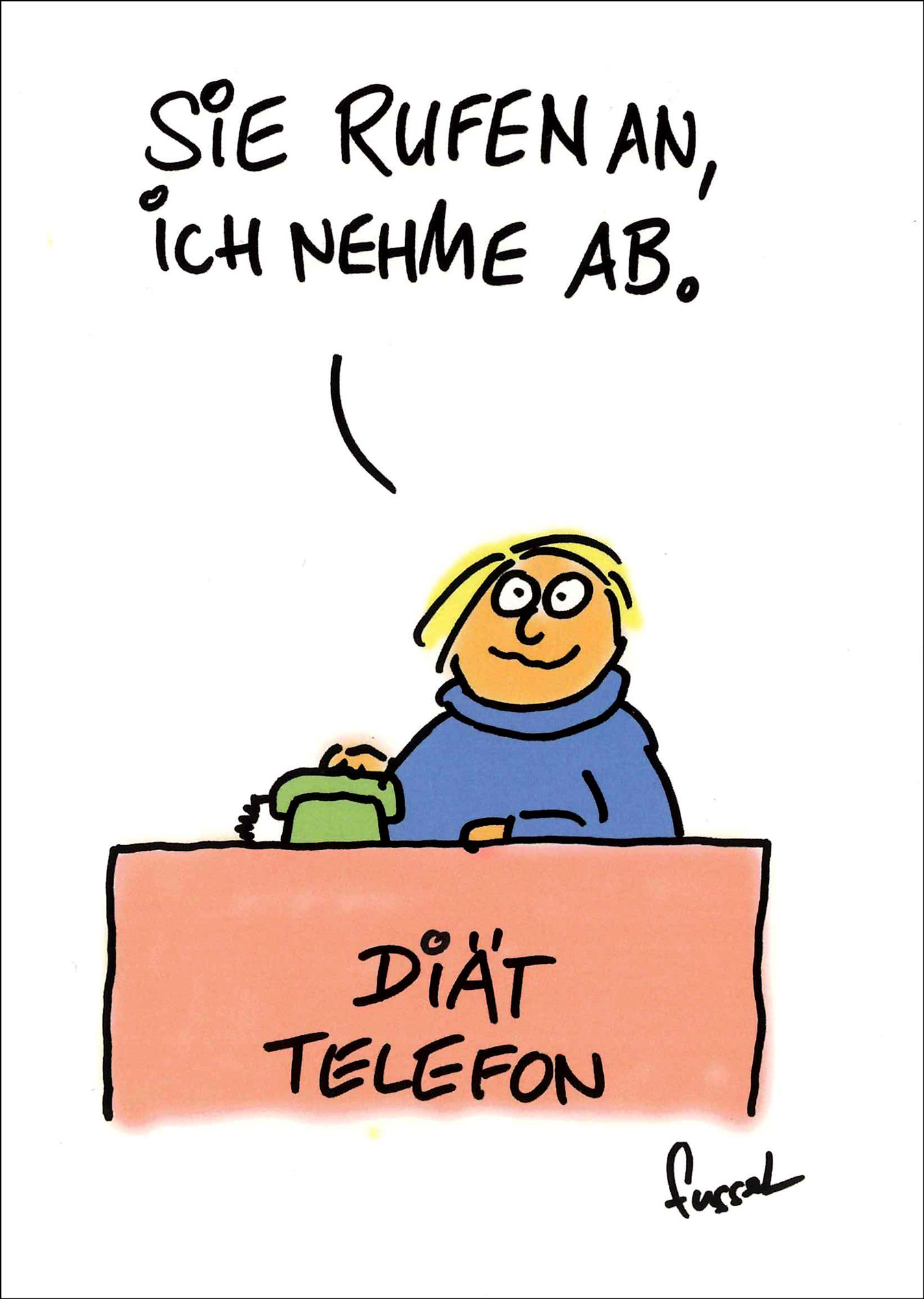 Postkarte 'Diät-Telefon' günstig bestellen