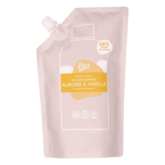 Etos Almond & Vanilla Showercream Navulverpakking 500 ML