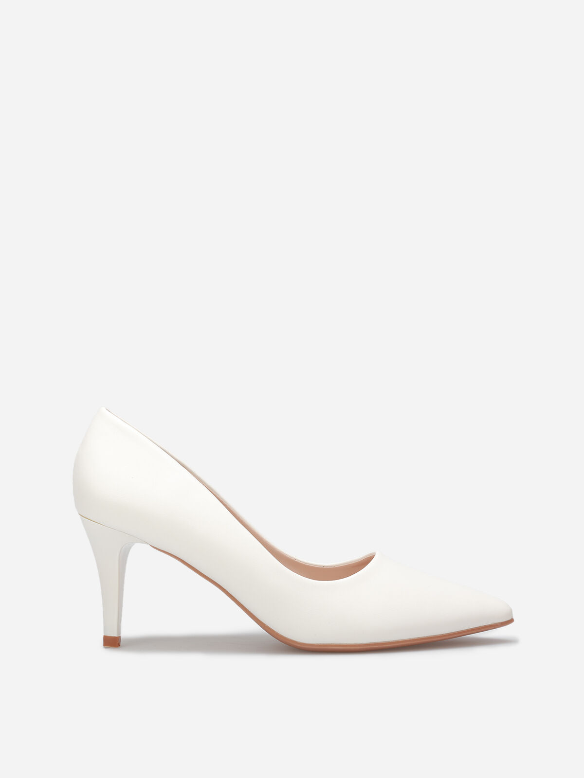 Escarpins pointus à talon fin- Blanc