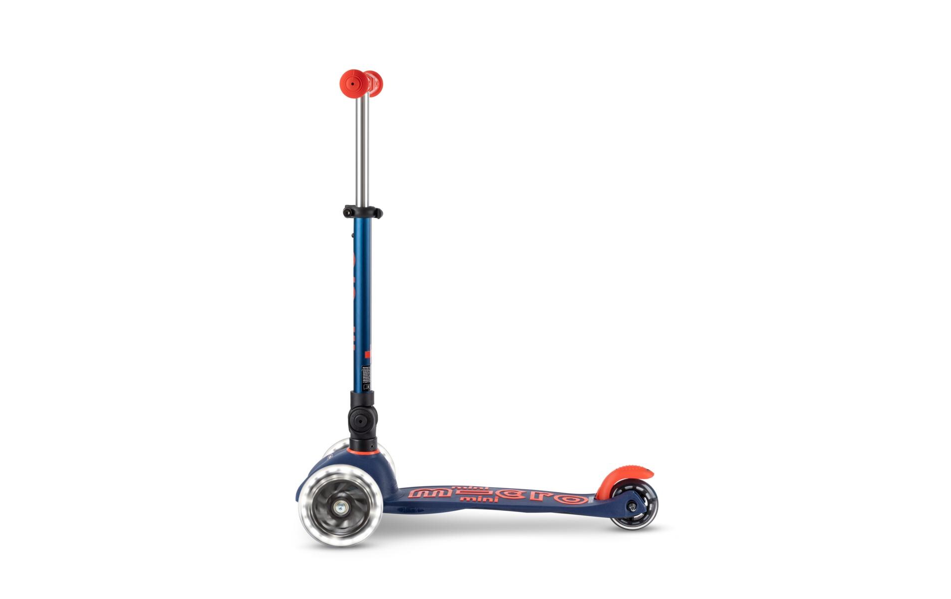 Kickboard Mini Micro Deluxe Foldable LED Navy BlueKinder Scooter