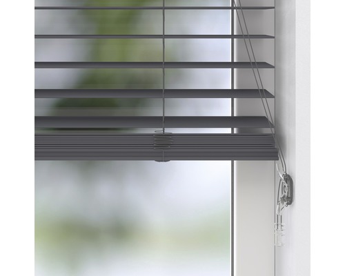 PVC-jaloezie, houtlook, antraciet, 60x130 cm