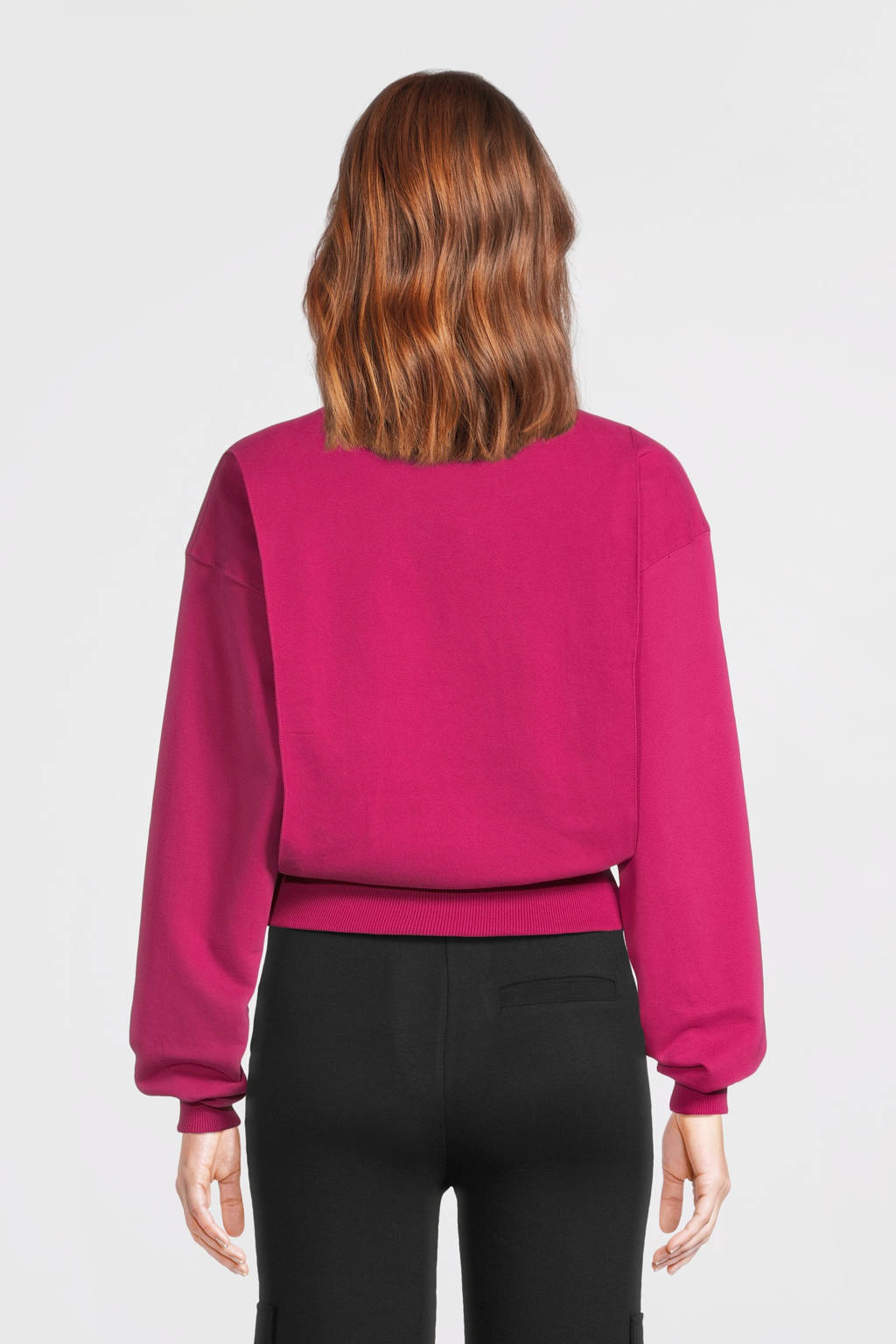 LOOXS sweater met tekst felroze