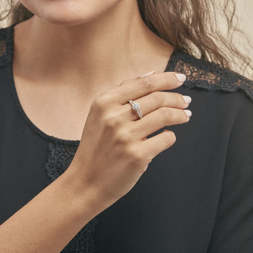 Bague Solitaire Karen Or Blanc Diamant