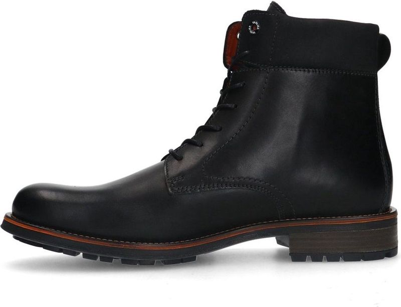 Van Lier - Heren - Zwarte leren veterboots