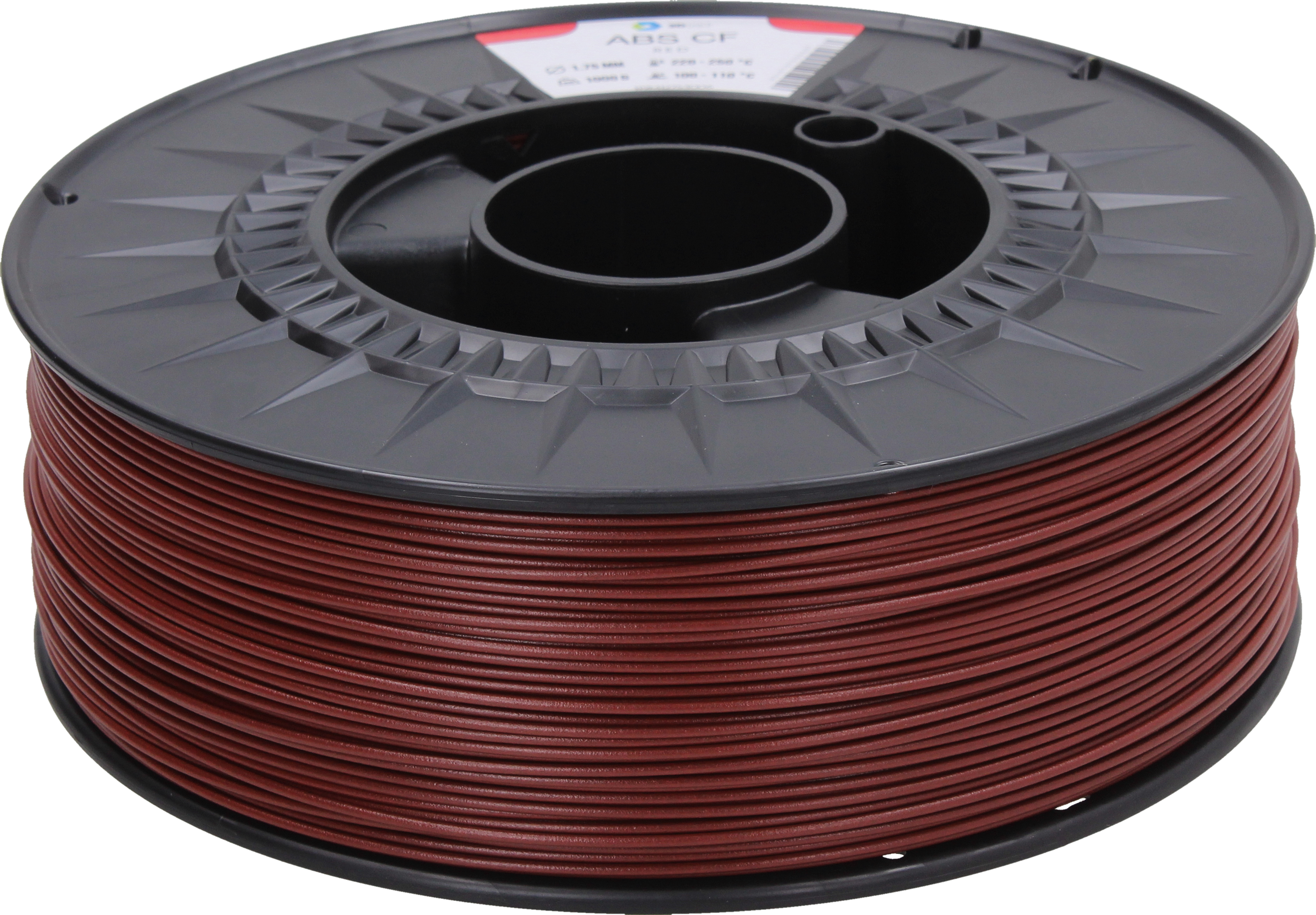 3DJAKE  ABS CF Rot, 1,75 mm / 1000 g    Carbonfaserverstärktes ABS für höchste Ansprüche in Rot