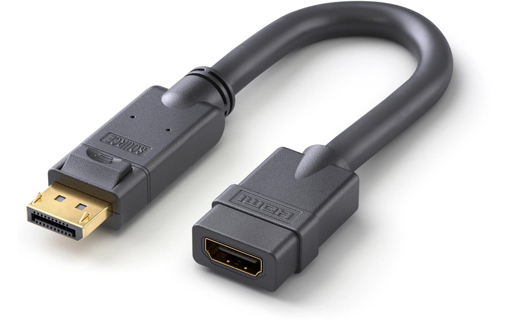 Adapterkabel DisplayPort - HDMIAktiver 4K DisplayPort / HDMI Portsaver Adapter