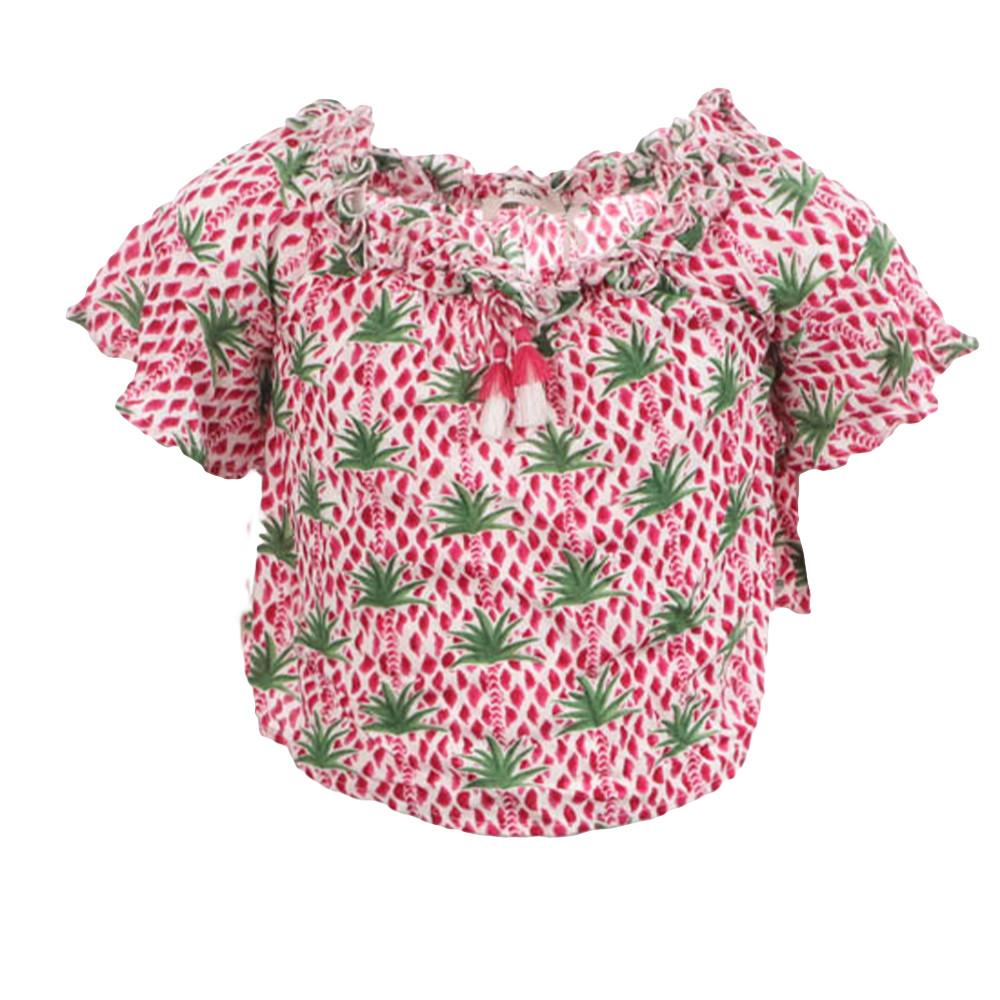 Teddy Smith Top Rose/Blanc Fille Teddy Smith Taxo