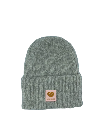 Coffee Beanies  Sky Beanie strikhue - lysegrå