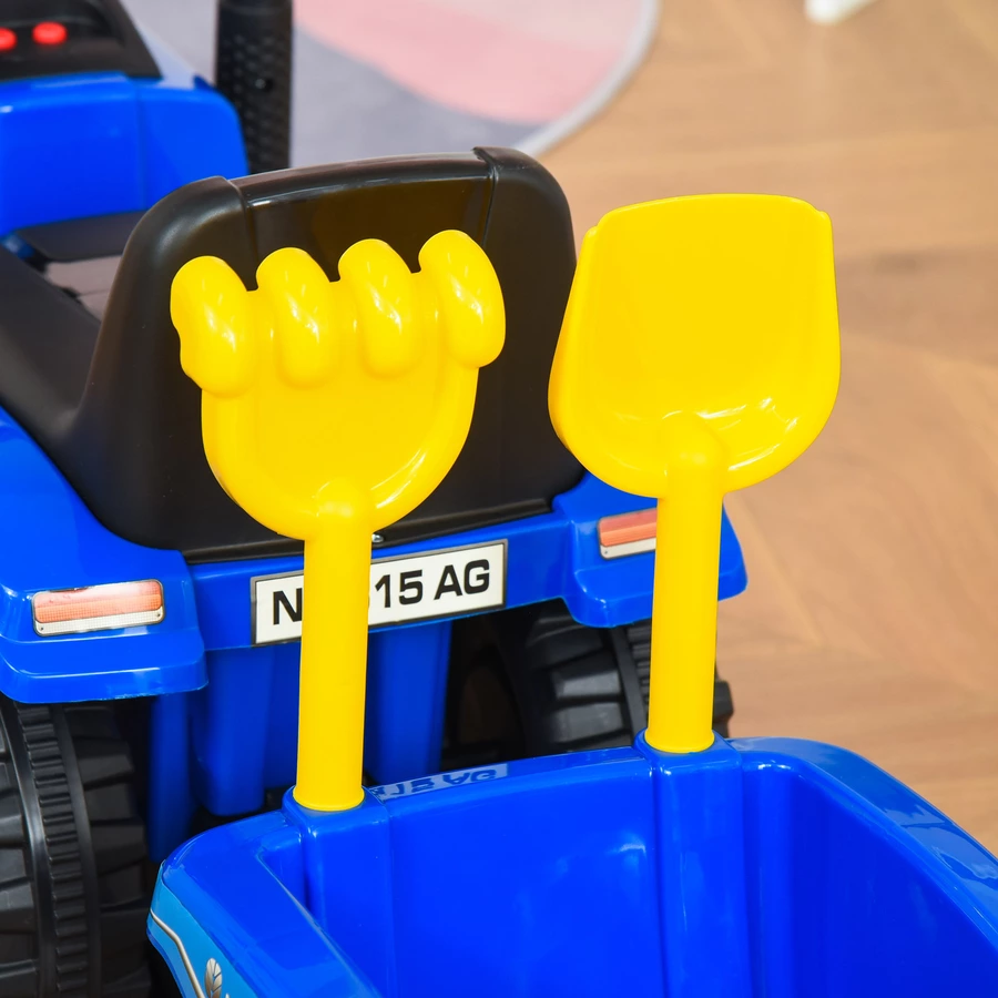HOMCOM Rutscheauto mit Anhänger und Zubehör blau