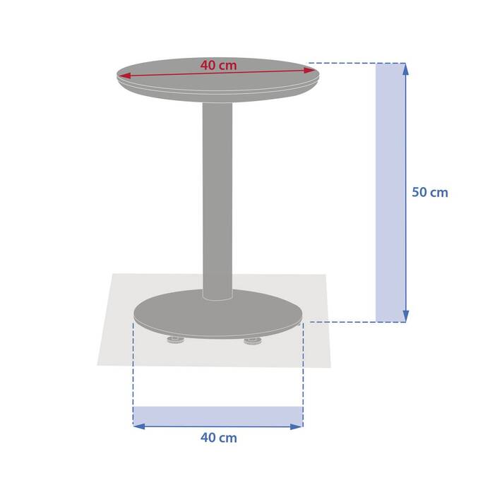 Table d'appoint de jardin ronde SOLETIA Graphite