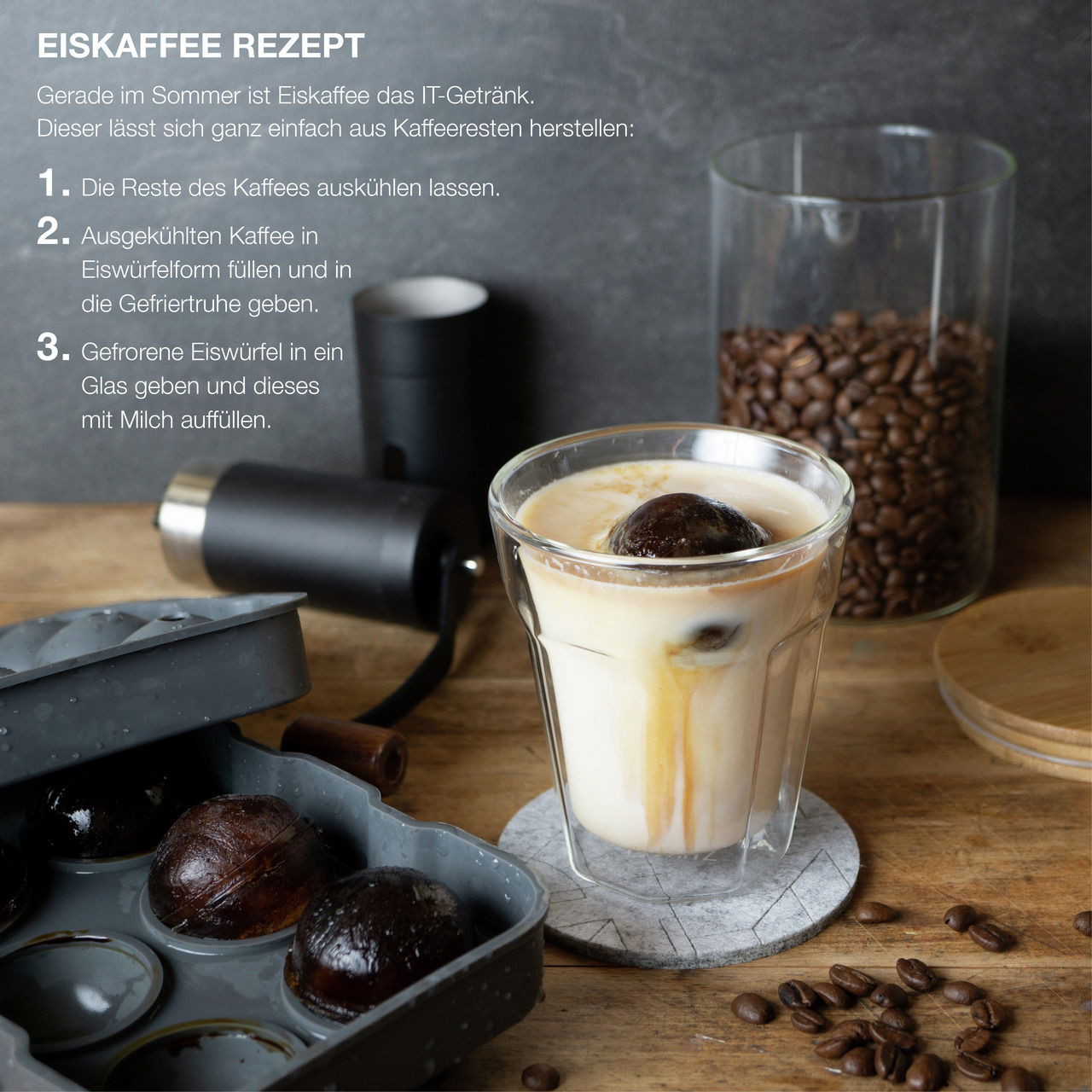 Moritz & Moritz Eiswürfelform rund  2 er Set