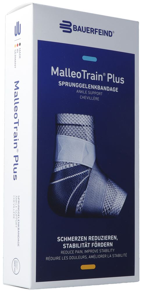 Bauerfeind MalleoTrain Plus Aktivbandage Gr3 rechts titan 1 Stk