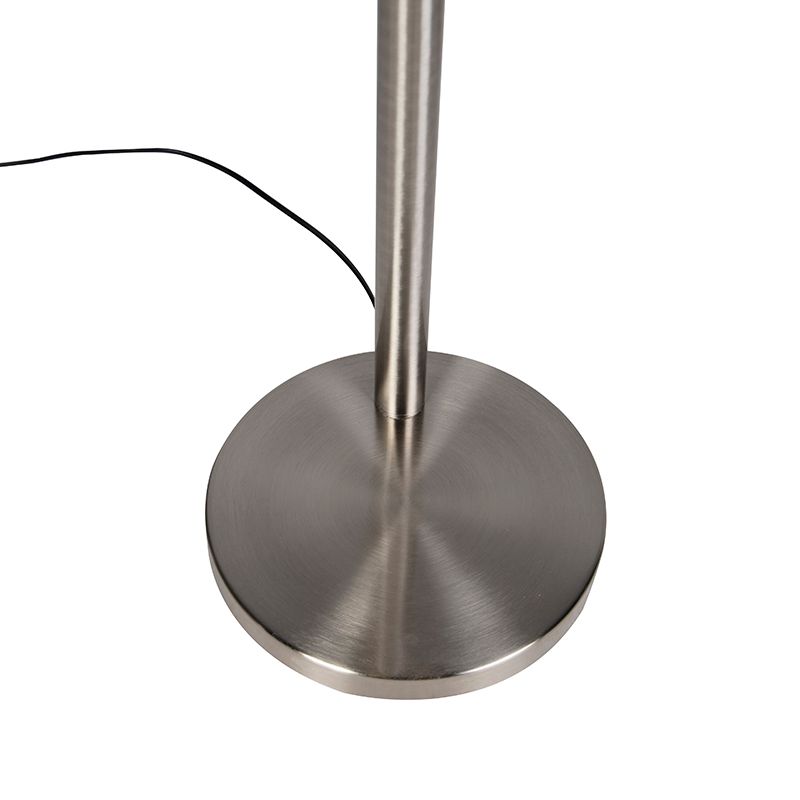 Vloerlamp staal incl. LED met touch dimmer - Sixties Trento