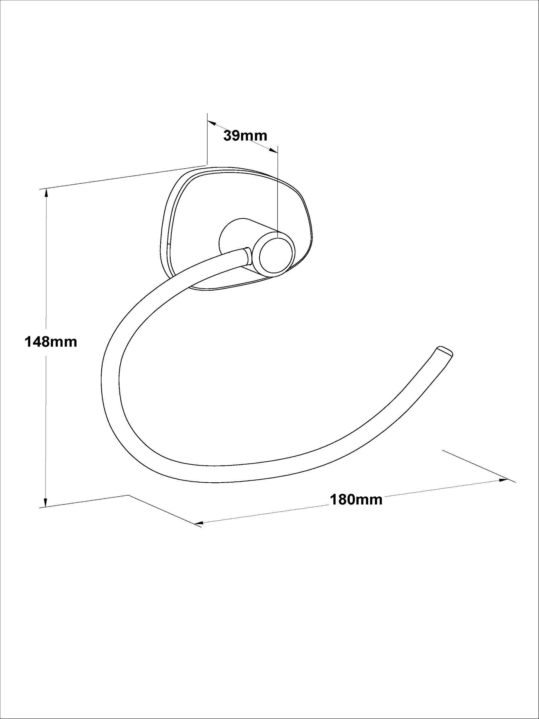 Pebble Towel Rail Ring