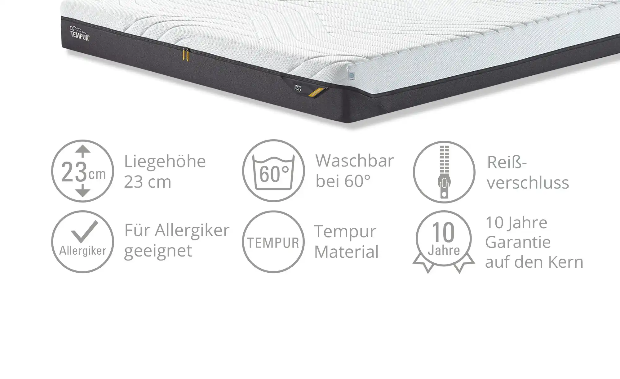 TEMPUR Viscoschaummatratze Medium Firm Pro CoolQuilt