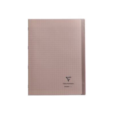 Clairefontaine Koverbook - Cahier polypro A4 (21x29,7 cm) - 96 pages - grands carreaux (Seyes) - gris